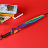 Factory wholesale 16K creative straight rod rainbow umbrella creative long rod automatic umbrella advertising umbrella can be used as logo