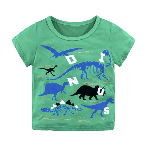 Children's clothing summer 2024 small and medium-sized children's short-sleeved boys' T-shirts foreign trade wholesale children's tops bottoming shirt cartoon trend