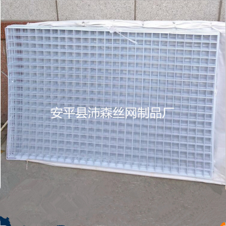 批发饰品店3*3 6*6 超市网格网片白色货架钢丝网片展会工艺网片