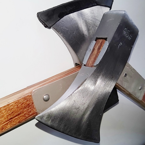 White head reinforced compressed wood ax long handle compressed wood reinforced thrown white ax woodworking logging ax reinforced ax