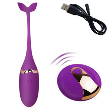 USB充电无线控制小鲸鱼跳蛋G点震动自慰鱼尾跳蛋成人外贸专供