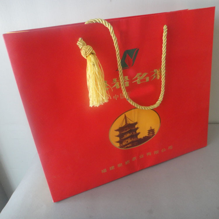 特种纸袋纸袋子 铁光音茶叶纸袋 白卡纸袋定 制 烫金免费打样设计