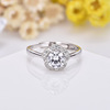 Wedding ring for St. Valentine's Day, jewelry, Japanese and Korean, silver 925 sample, bright catchy style
