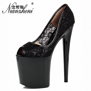 ������20cm���߸�Ь����߼����\��Ь�~��͸���ٽz��ɫ��ˮ̨��Ь