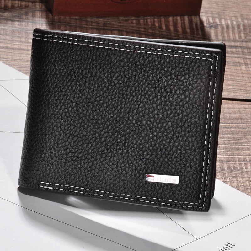 New Hot Selling Men's Pebbled Short Wallet Loose-Leaf Horizontal Wallet Pu Running Street Stall Wallet New Hot Selling Men's Pebbled Short Wallet Loose-Leaf Horizontal Wallet Pu Running Street Stall Wallet