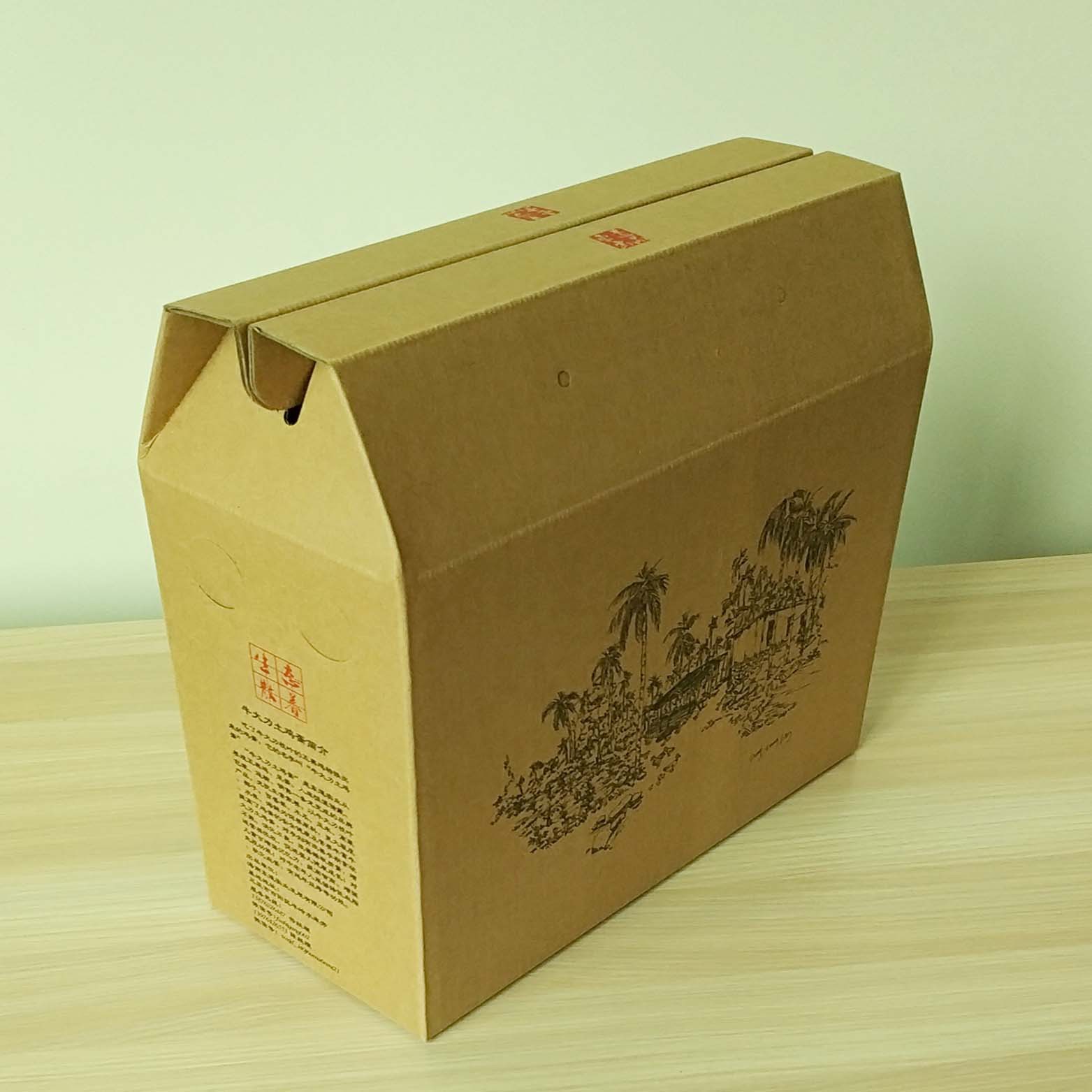 厂家定做加厚鸡蛋盒包装瓦楞纸盒防压牛皮纸彩盒印刷手提挂绳礼盒