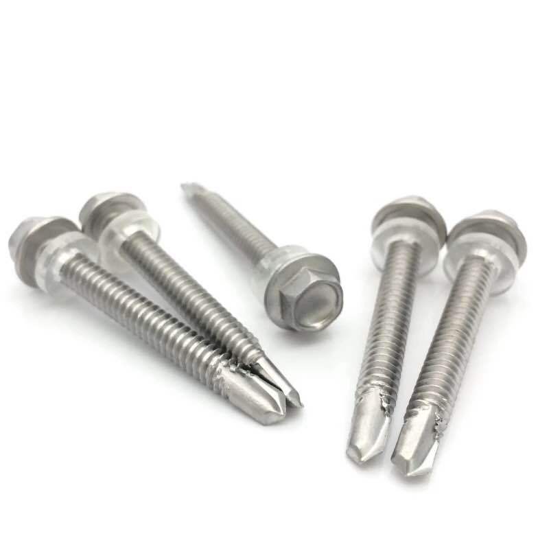 厂家批发 品质标准垫片平头六角头喇叭头沉头盘头钻尾钉 钻尾螺丝