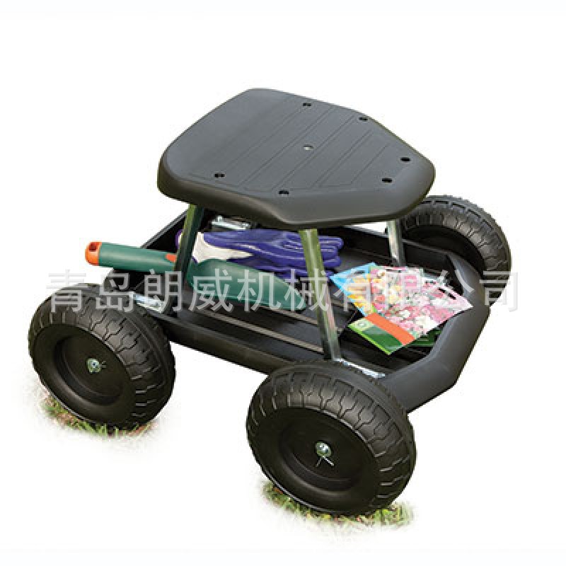 塑料花园座椅车  大棚休息工具车 农业采摘凳工作凳