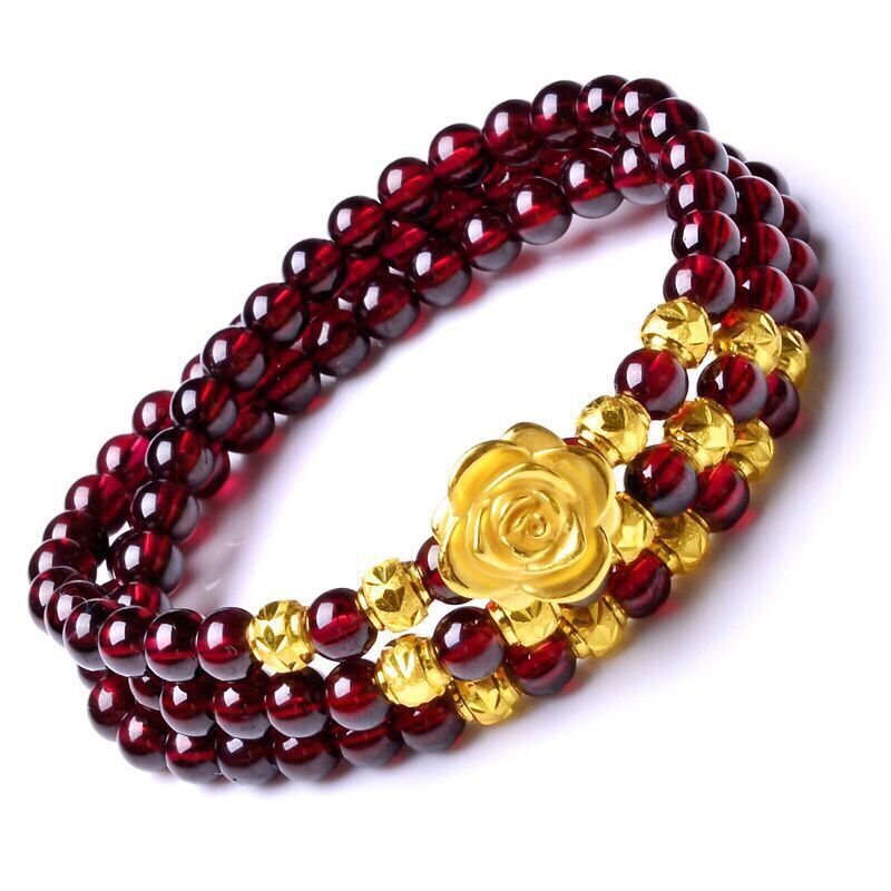 Wholesale imitation garnet bracelet multi-circle simple couple gold-plated brave bracelet Yiwu small gifts wholesale jewelry