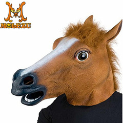 馬頭マスク動物頭セット江南スタイル犬馬君ハロウィーンブラウン馬マスクラテックスマスク卸売り