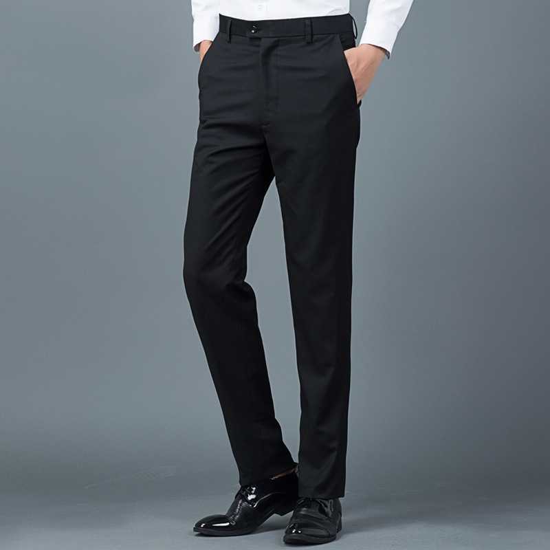 Western Pants Men's Work Slim-fit Black Suit Pants Business Casual Suit Pants Men's Formal Pants