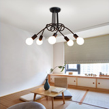 Креативная лампа, потолочный светильник для спальни для гостиной, светодиодная люстра, в американском стиле