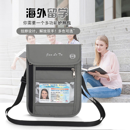 Travel abroad passport bag multifunctional document bag waterproof transparent passport holder RFID document bag ticket protective cover