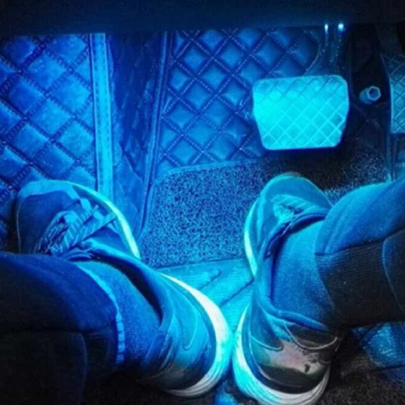 Coche controlado por voz LED atmósfera luz pie luz decorativa coche interior colorido atmósfera luz coche atmósfera Luz