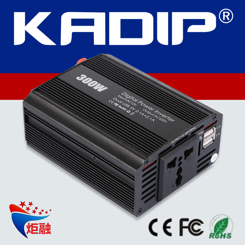 卡迪普 300W12v转220v电源逆变器 车载逆变器 车载电源转换器