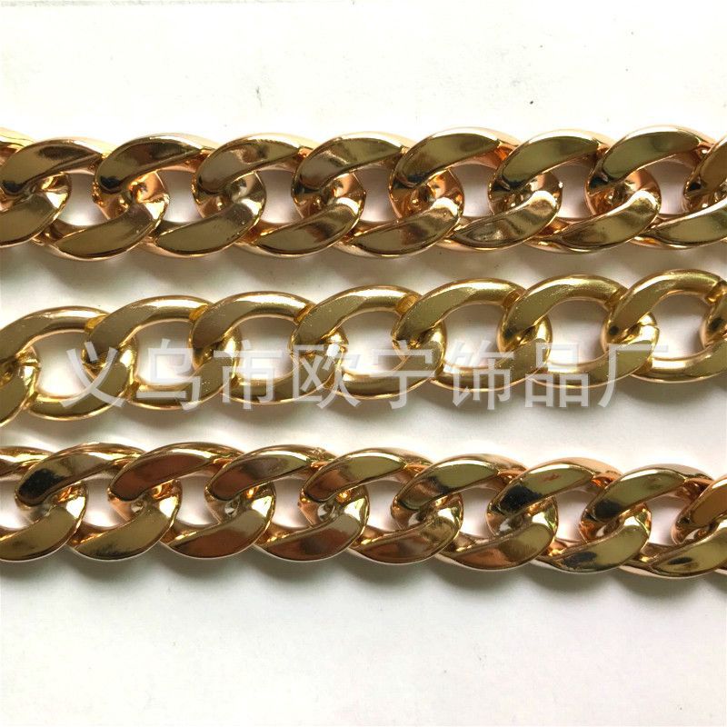 Cadena acrílica uv pegamento hebilla cadena zapato cadena agujero zapatos decorativos cadena hebilla traje de baño cadena decorativa teléfono caso cadena