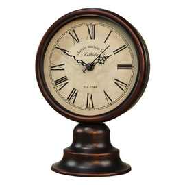 力时达仿古美式乡村桌面钟 金属欧式复古怀旧座钟台钟时钟