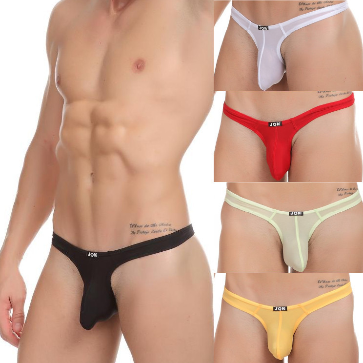 Factory direct ultra-thin ice silk sexy thong fashion smooth Xiaoding men's underwear C101