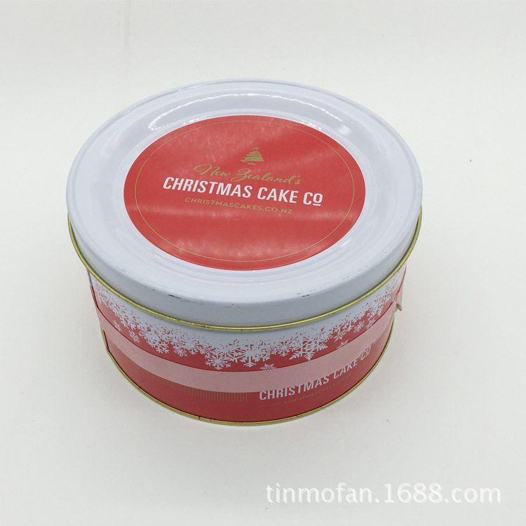 安徽厂家定 制圆形马口铁精美礼品罐高档圣诞糖果饼干食品包装罐