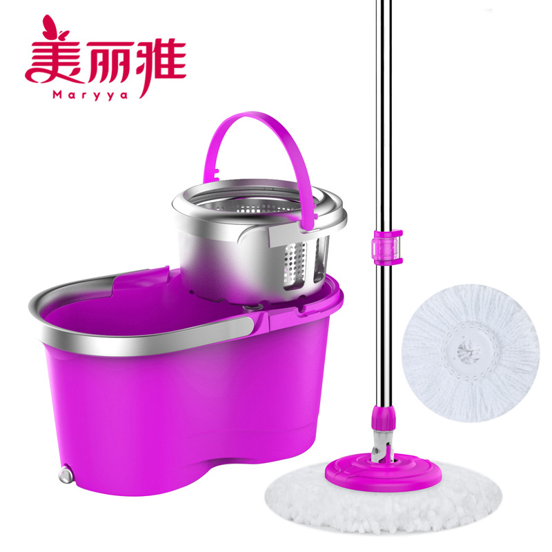 Meiliya 시원한 회전 물걸레 물통 손 압력 걸레 하수 분리 벨트 탈수 건조 물걸레 물통