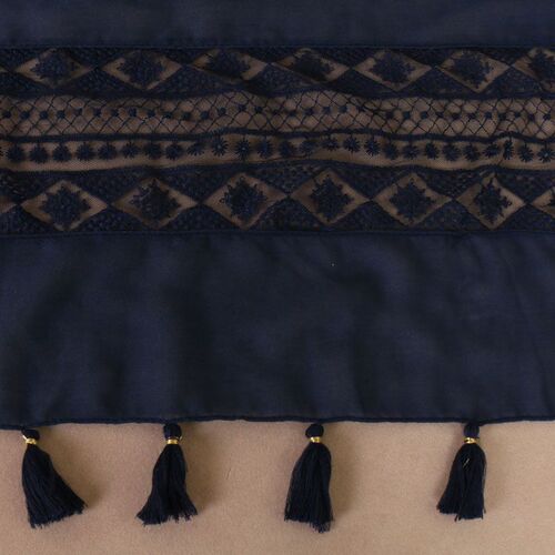 Versatile and fashionable new lace tassel scarf, women's solid color mustache spring and autumn shawl gauze scarf BS529