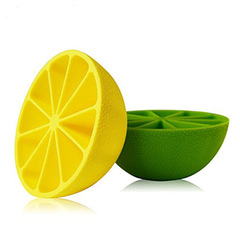 Creative DIY Self-Made Ice Mold Silicone 10 Pcs Lemon Ice Tray with Yellow, Green, and Dark Green Three Colors, Colored Box Packaging