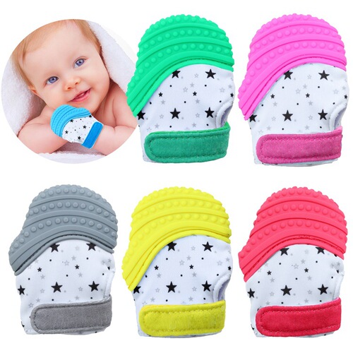 Baby teething gloves, teething gloves, baby teething gloves, chewing and chewing gloves to correct babies, prevent eating hands, and prevent face scratching for newborns