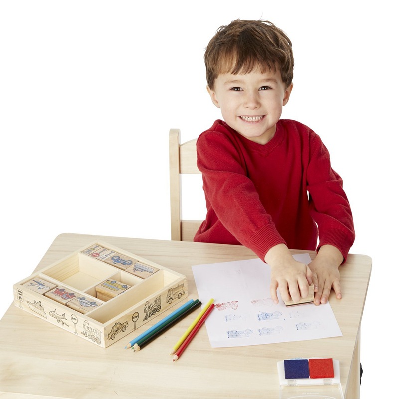 Zhang Qu sello de madera de dibujos animados tráfico coche niños sello ventas directas de fábrica