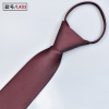 Lazy Korean version of the wine red solid color 6cm quality personalized enterprise logo monochrome men's zipper collar