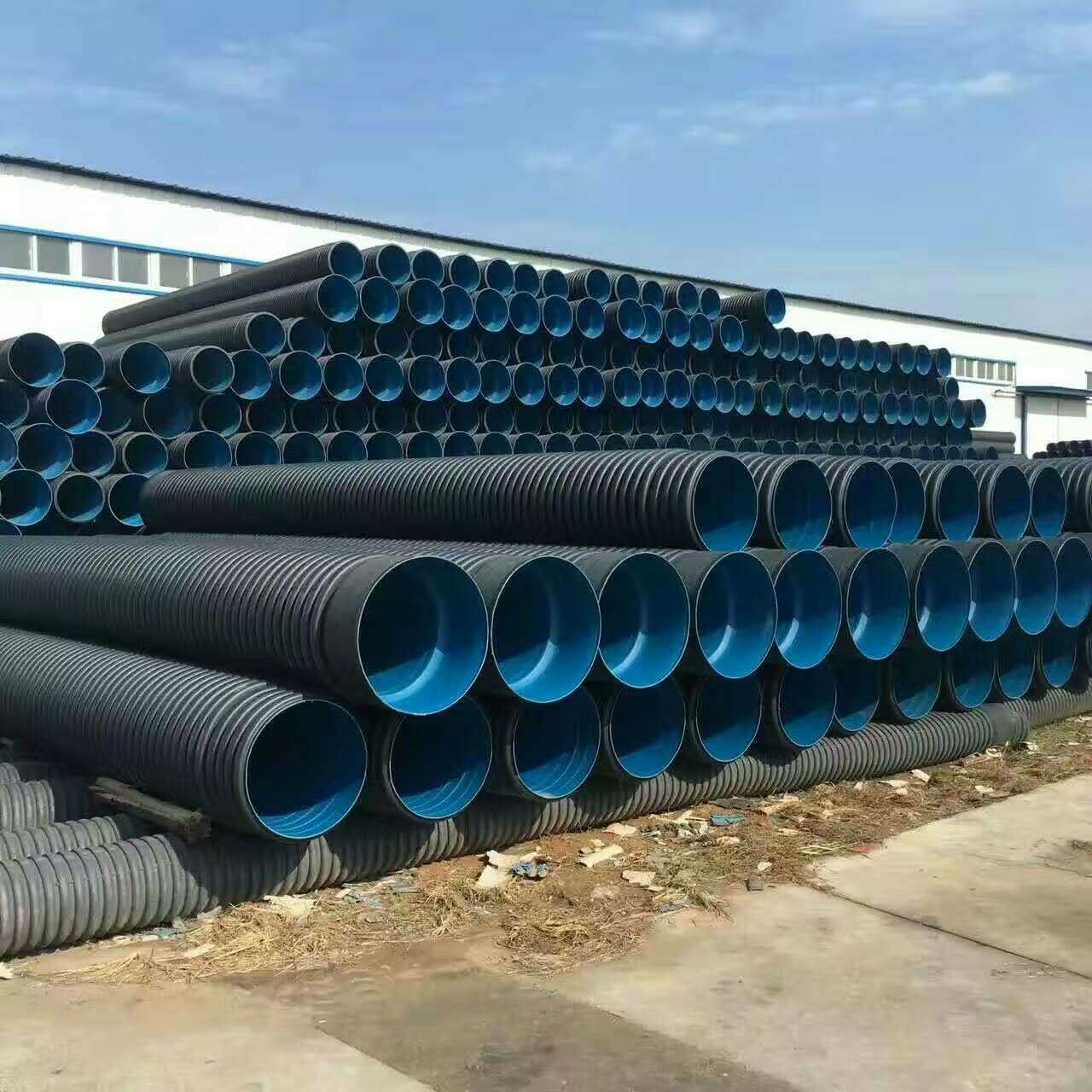 市政排污管道  PE双壁波纹管 厂家批发