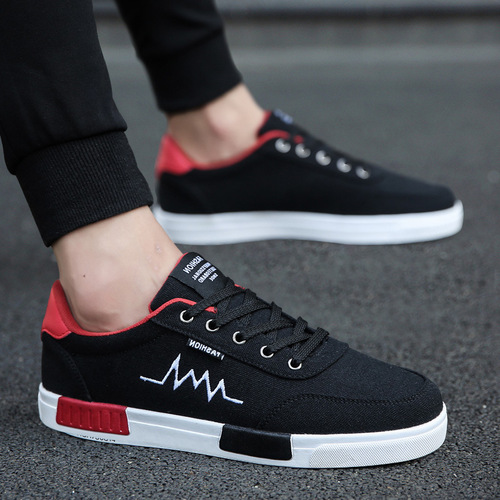 Spring new Korean version of trendy men's shoes, versatile sports and leisure canvas shoes, men's cloth shoes, student sneakers, trendy shoes