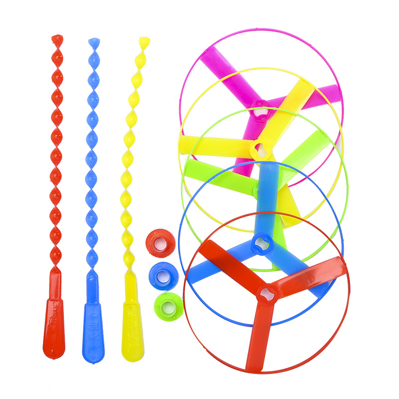 23cm de los niños kindergarten las niñas juguetes al aire libre Apsara hadas Frisbee mano frotar equilibrio libélula bambú Frisbee regalo