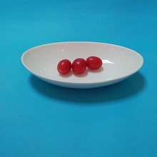 陶瓷菜盘纯白椭圆形鱼盘创意陶瓷菜盘高档餐厅中式摆盘商用炒菜盘