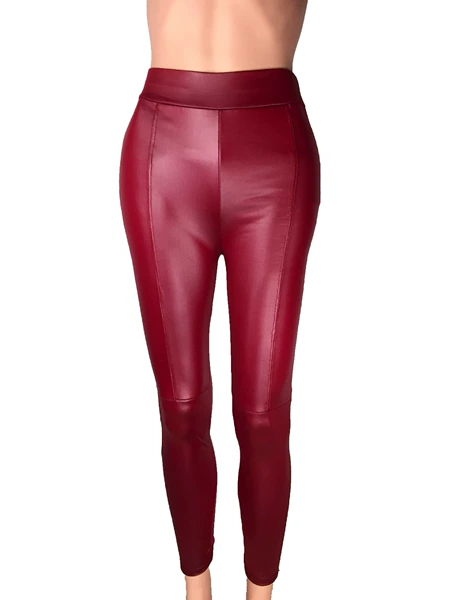 Storage location S2 Burgundy Medium Faux Leather Pants
