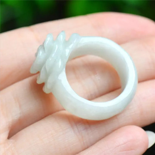Wholesale jade jade A goods ring finger jade orchid rose ring jade ring ring