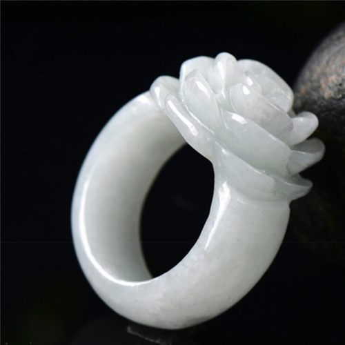 Wholesale jade jade A goods ring finger jade orchid rose ring jade ring ring