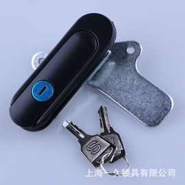【厂家直销 】AB403黑色平面锁 配电器箱机柜门锁 电器柜铰链 锁