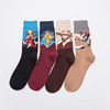 Fashionable socks for leisure for beloved, wholesale, mid-length