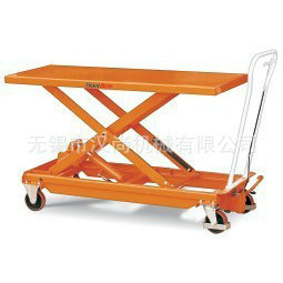 厂家直供 大台面脚踏平台车 手动液压升降平台车