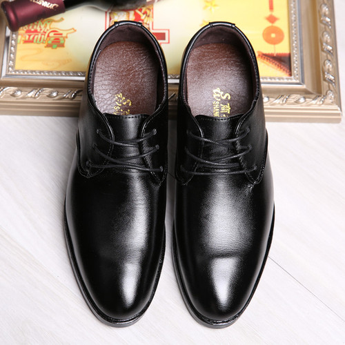 Spring and Autumn New Men's Leather Shoes Men's Shoes Wedding Shoes Korean Style Pointed Black Leather Shoes Men's Business Formal Interview Men's Leather Shoes