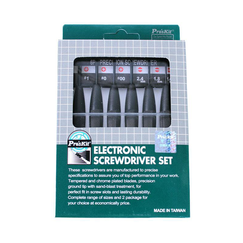 中国台湾宝工 8PK-2061 彩头钟表起子组(6支组) 螺丝刀套装