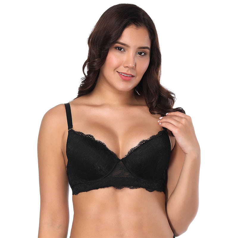 Europa y América más el tamaño de la ropa interior encaje sujetador sexy taza molde fino anillo acero J se reúnen Amazon suministro al por mayor 4041