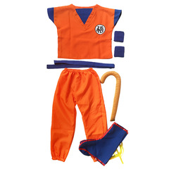 悟空全套成人帶鞋套手腕尾巴 七龍珠亞賽人龜仙人 cosplay 練功裝