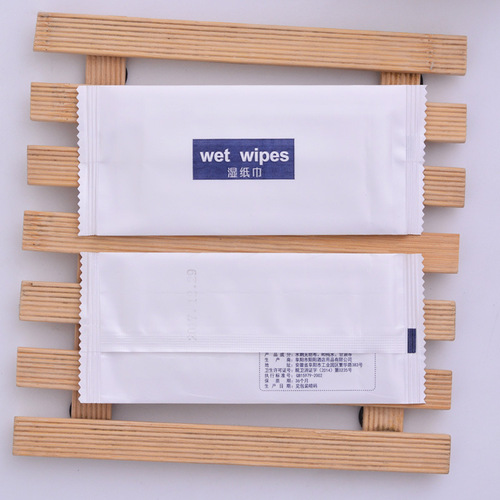 清洁湿巾单片餐饮外卖配套一次性无纺布广告湿纸巾批发印LOGO