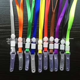1cm直身扣软胶挂绳工作证挂绳员工胸牌吊带吊绳印刷厂牌挂绳