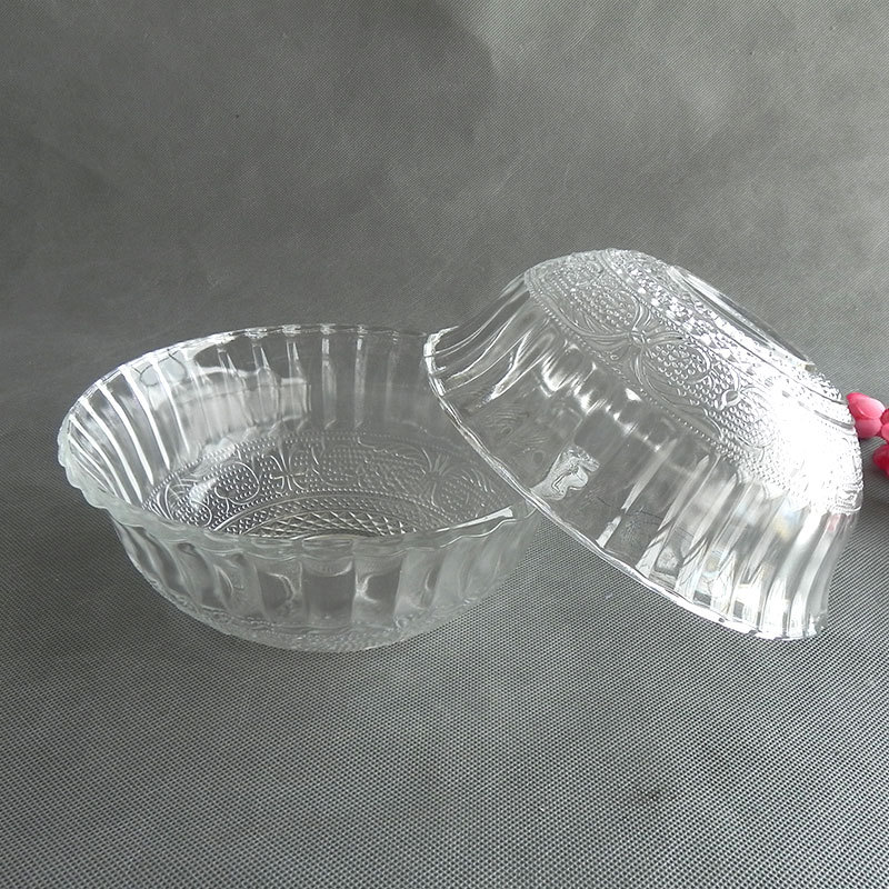 Tazón de vidrio para fideos instantáneos, ensalada de frutas, diseño de cola de fénix - Mayorista