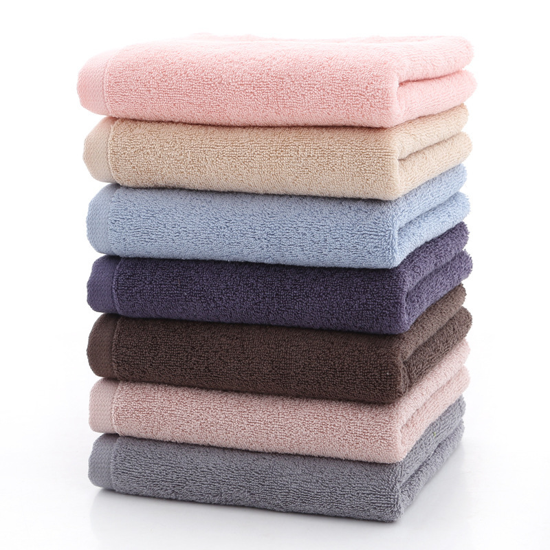 Pure cotton plain towel factory wholesale adult face towel advertising creative gift towel embroidered logo Super towel