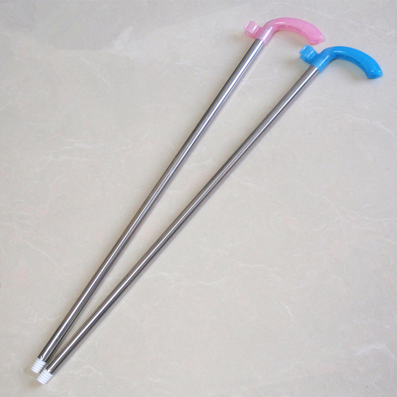 Stainless Steel Dustpan Pole Factory Direct Sales Thickeneded 19mm Broom Garbage Shovel Handle Wholesale Broom Dustpan Accessories