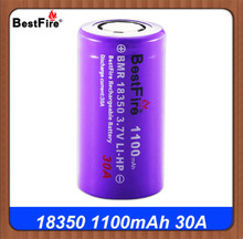 BestFire18350�늳س��늳�1100mAhƽ�^30A3.7V�������ƿ����