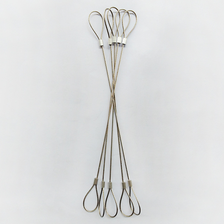 压制铝套钢丝绳加工 灯饰不锈钢安全绳 保险绳 钢丝绳压铝套